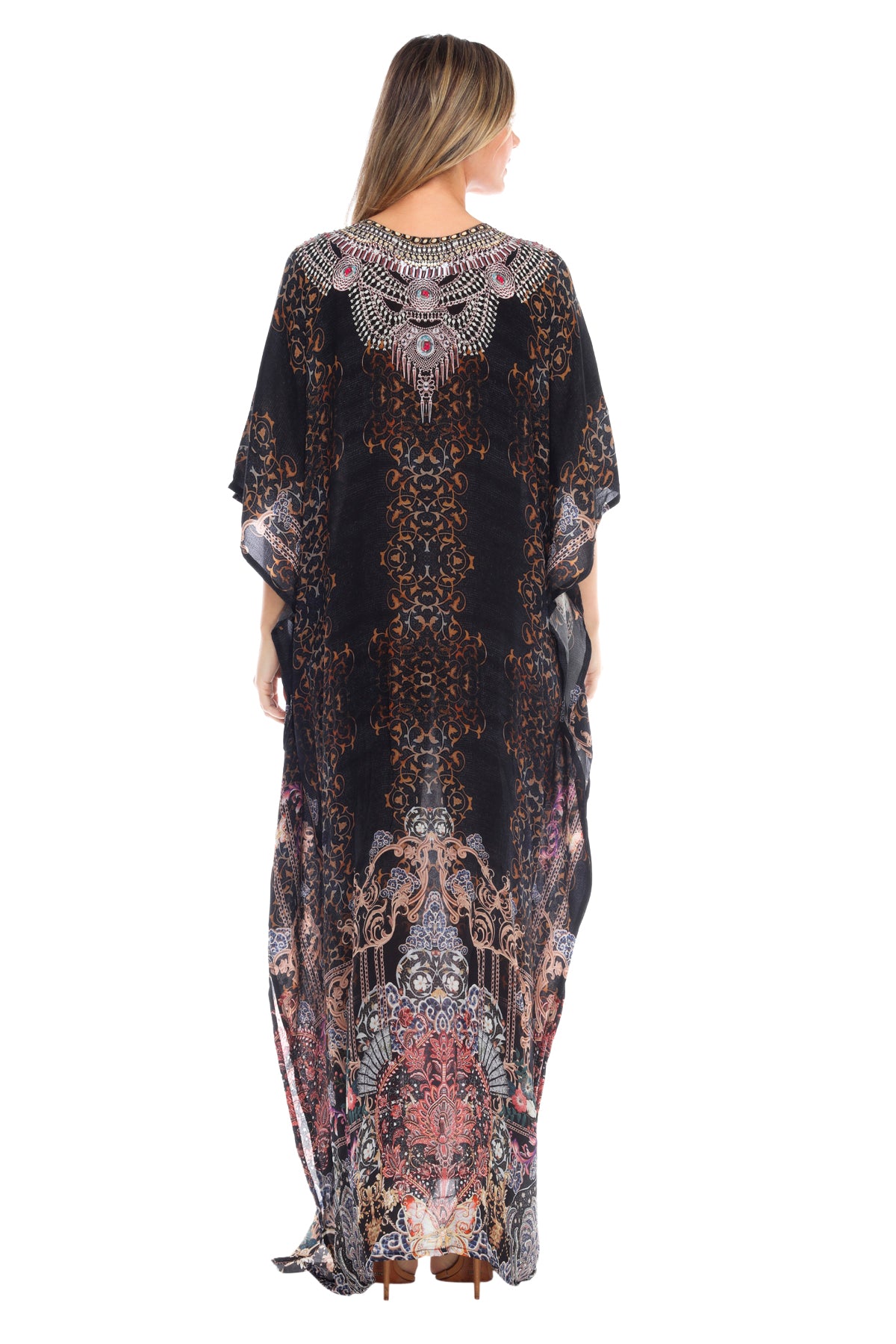 Fiona Long Lace Up Kaftan