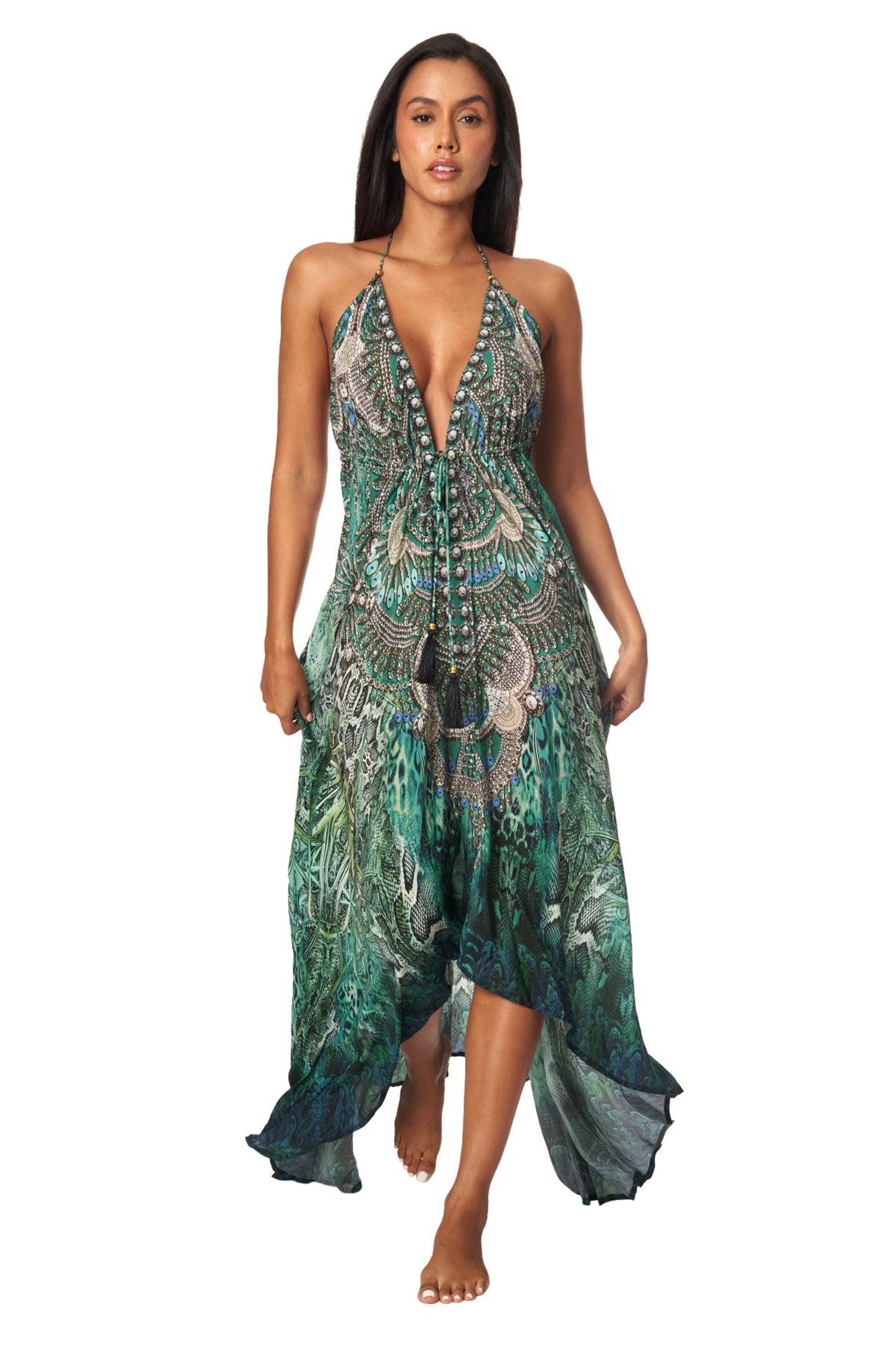 Serene Halter Maxi Dress