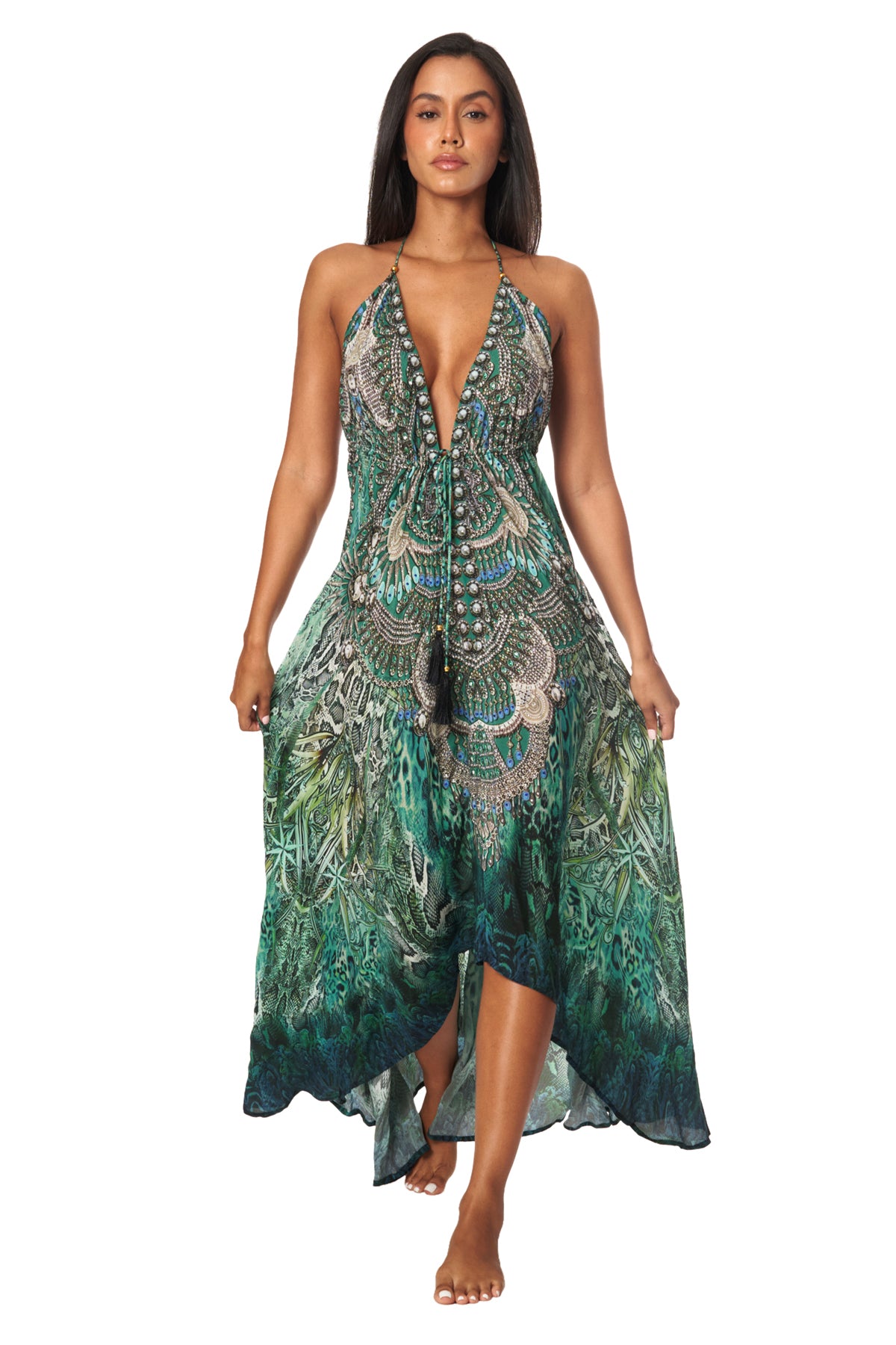Serene Halter Maxi Dress