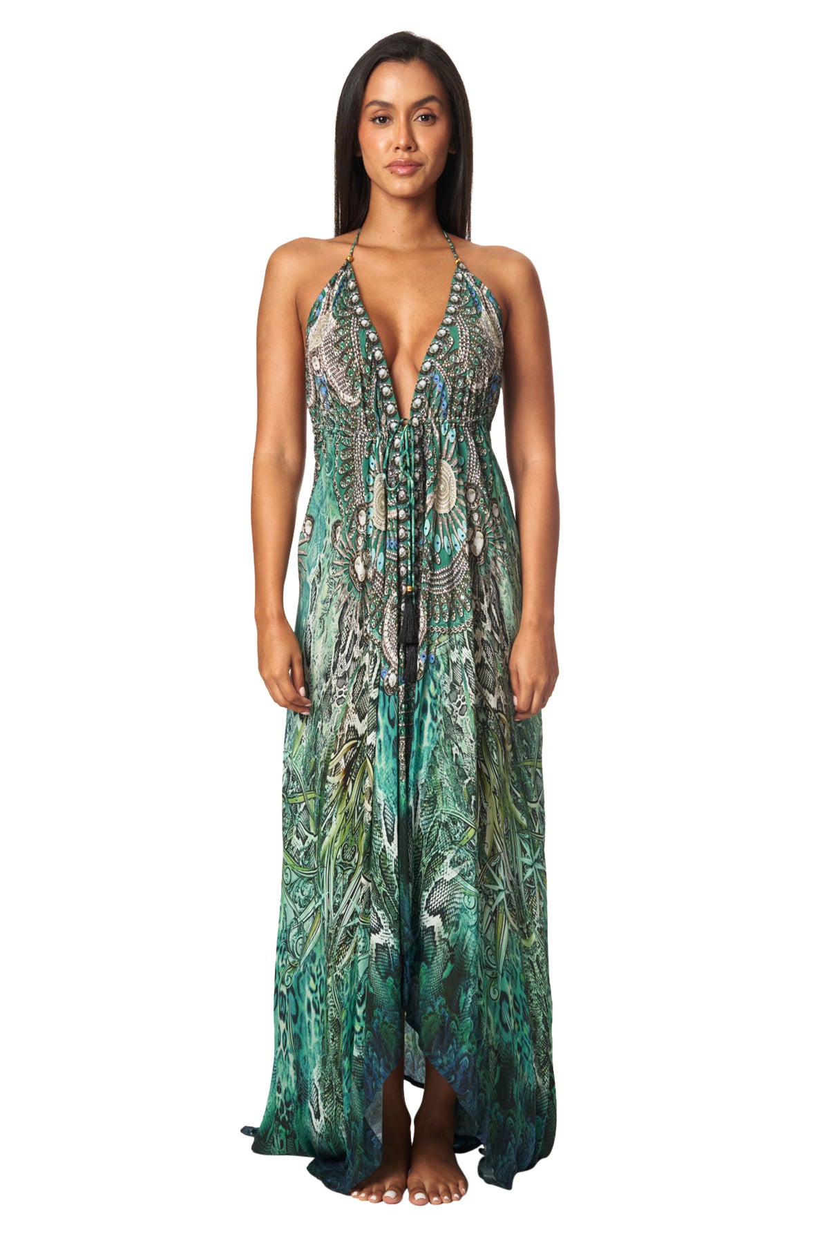 Serene Halter Maxi Dress