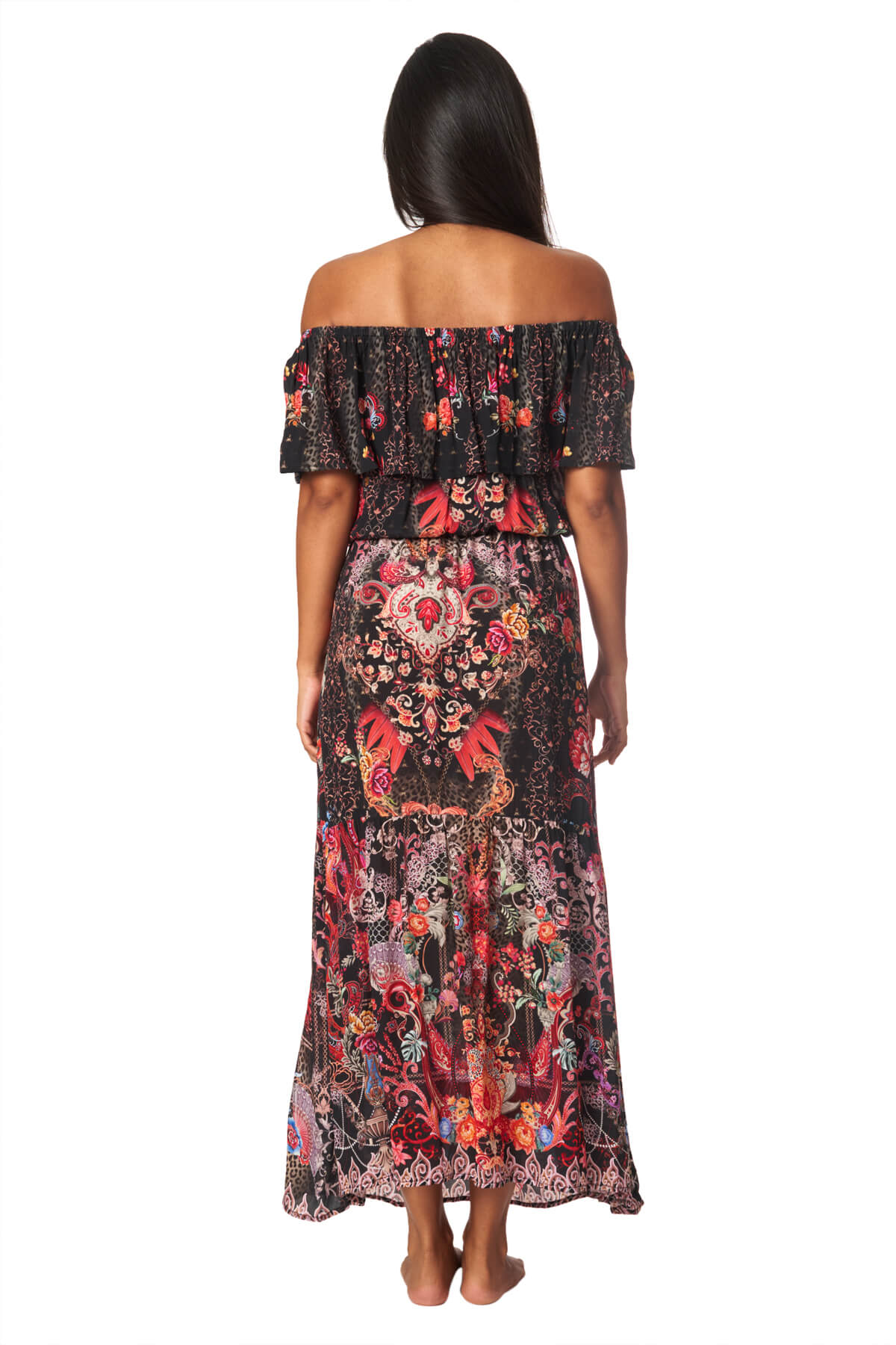 Hazel Off-Shoulder Raffle Dress
