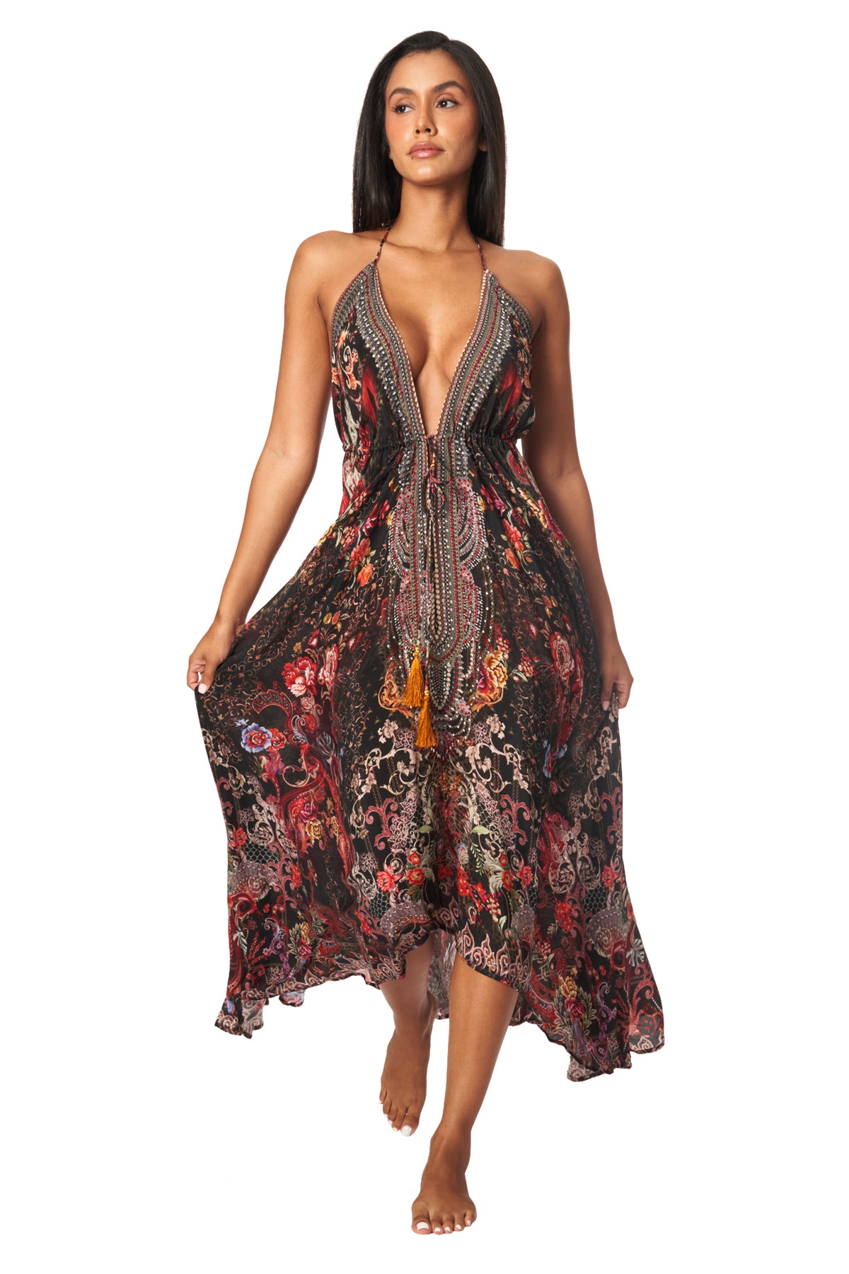 Flavia Halter Maxi Dress