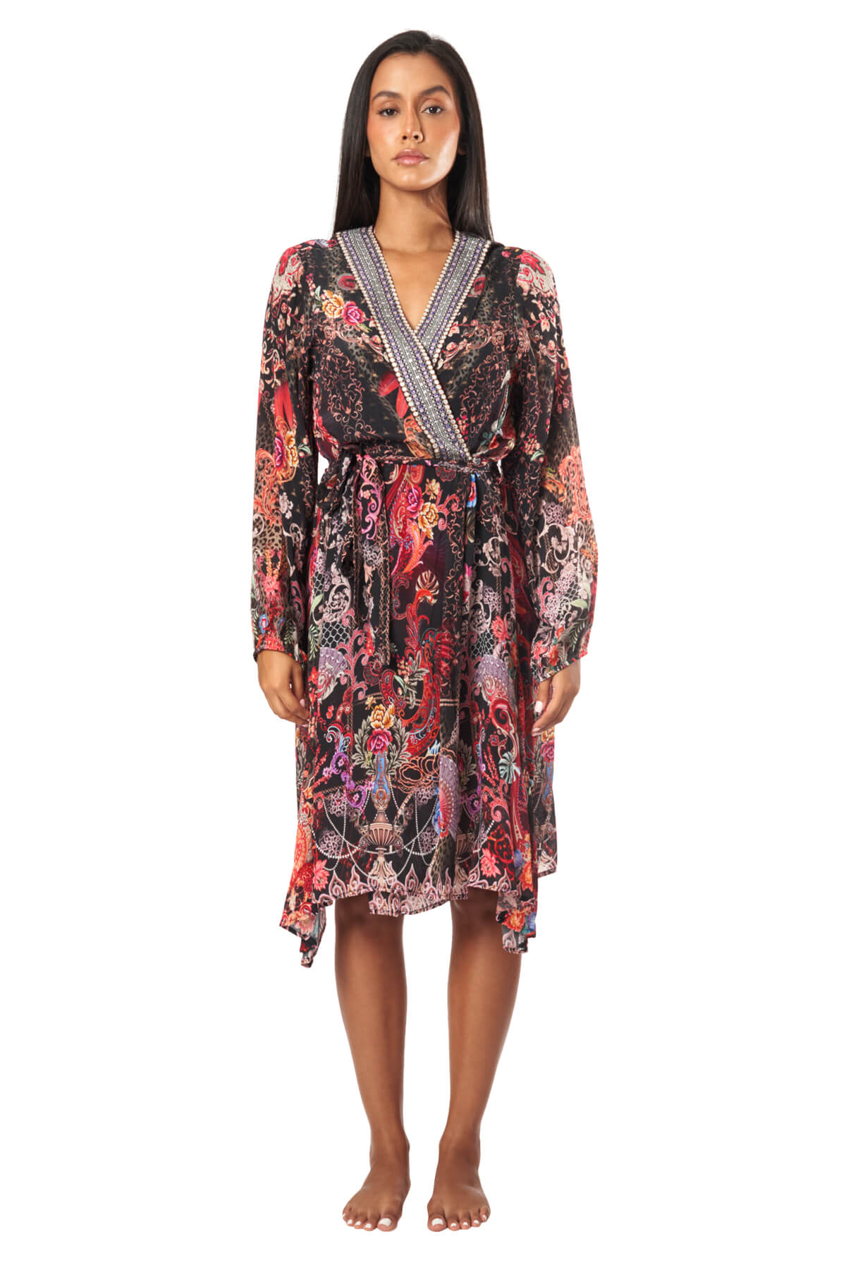 Estella Wrap 2 Way Sleeve Short Dress