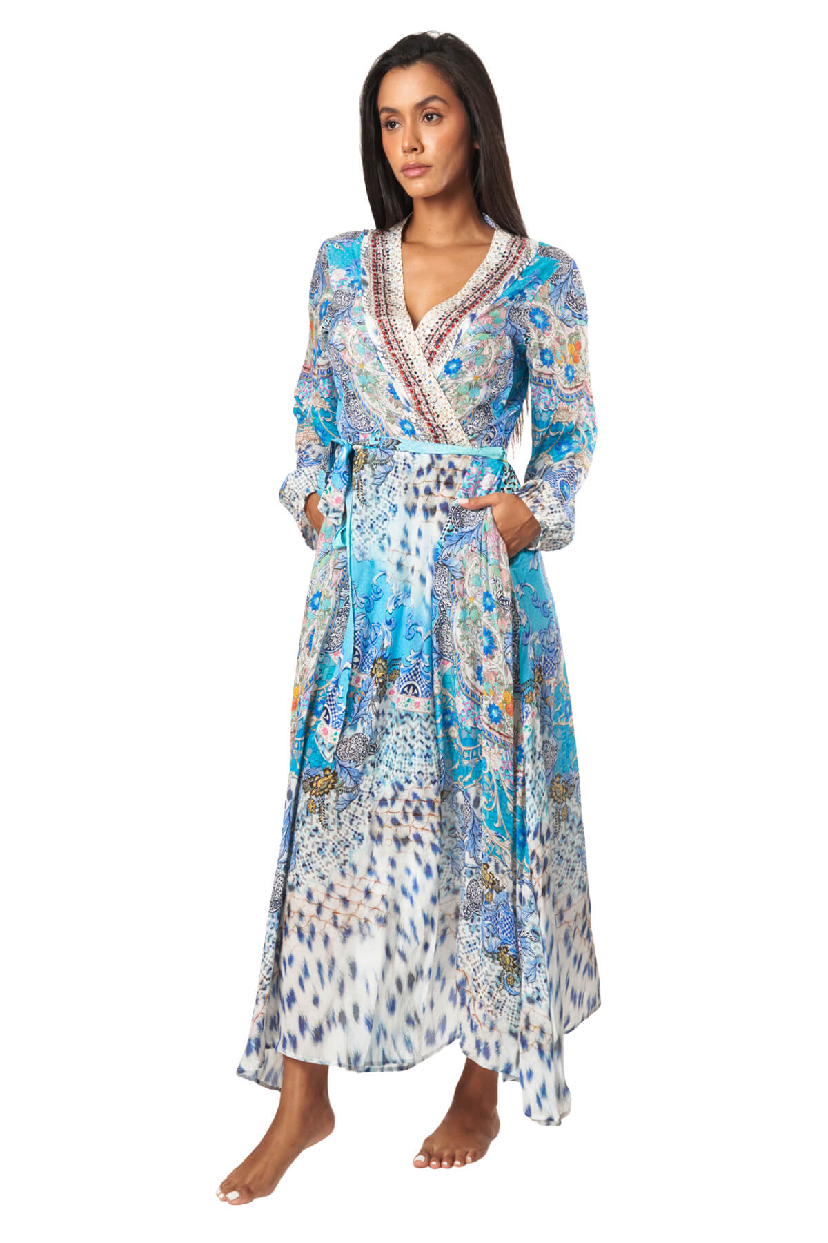 Rola Wrap 2 Way Sleeve Maxi Dress