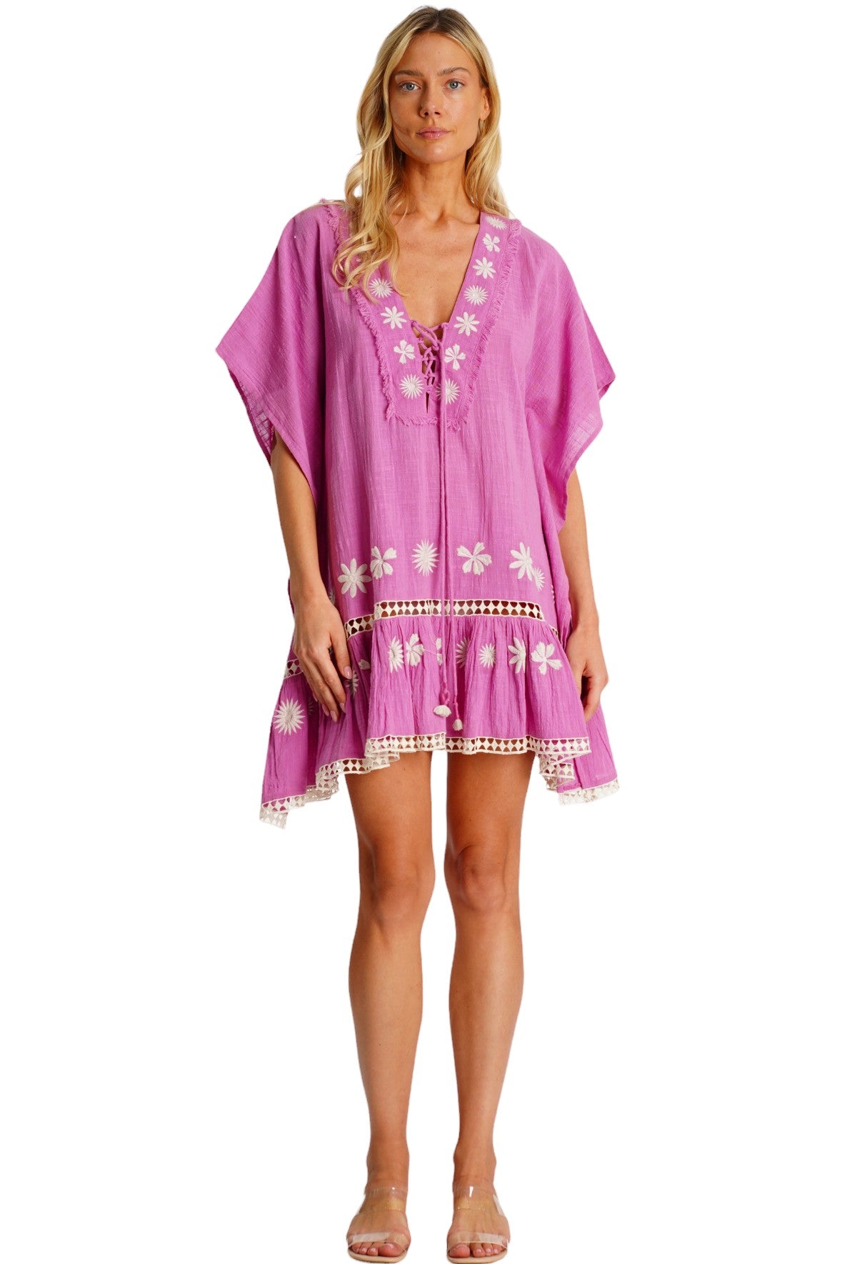 Fiji Short Lace Kaftan Dress