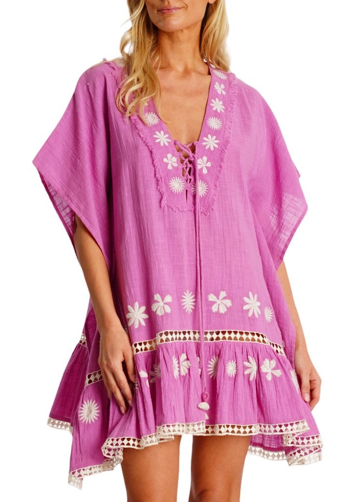Fiji Short Lace Kaftan Dress