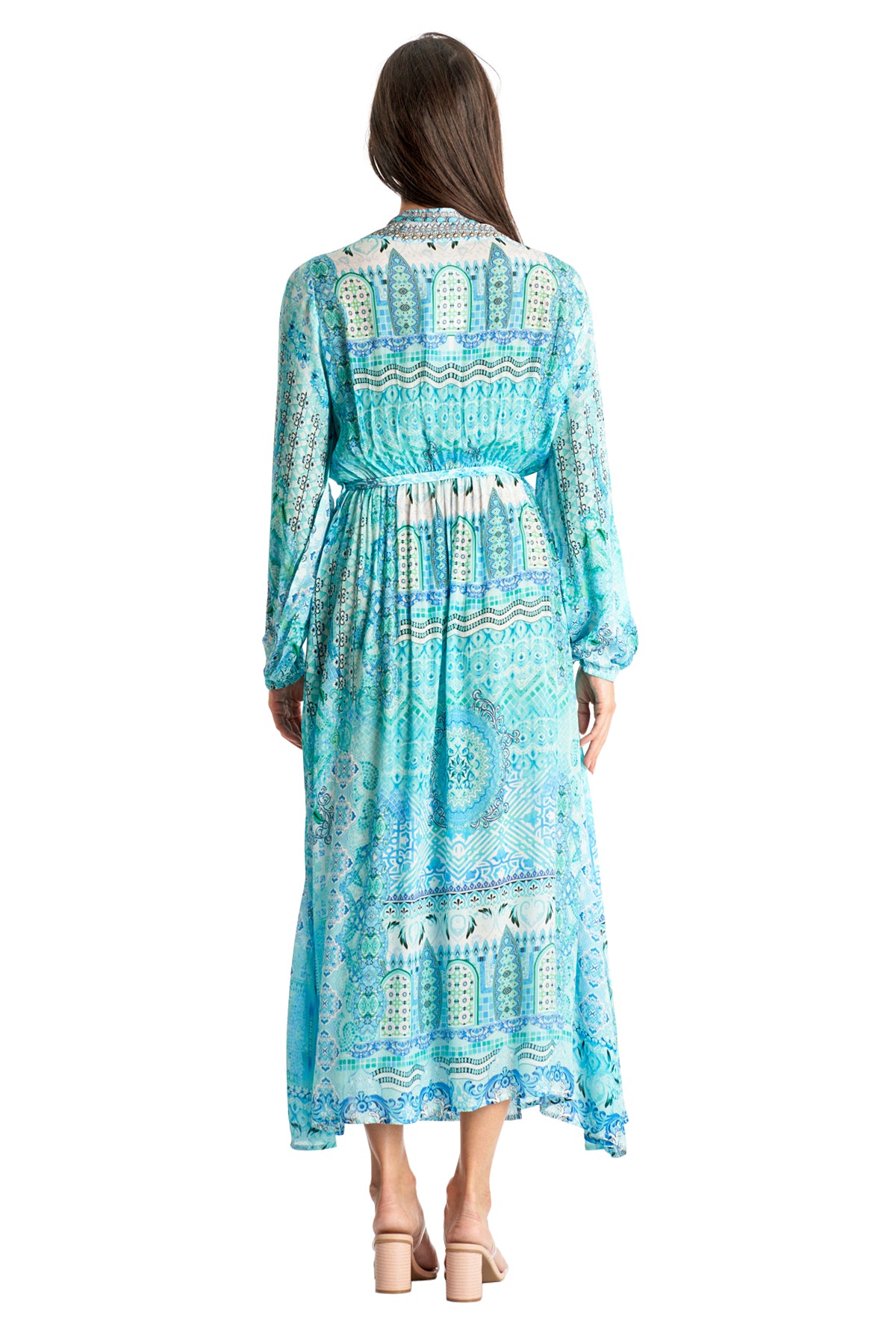 Arely Wrap 2 Way Sleeve Maxi Dress