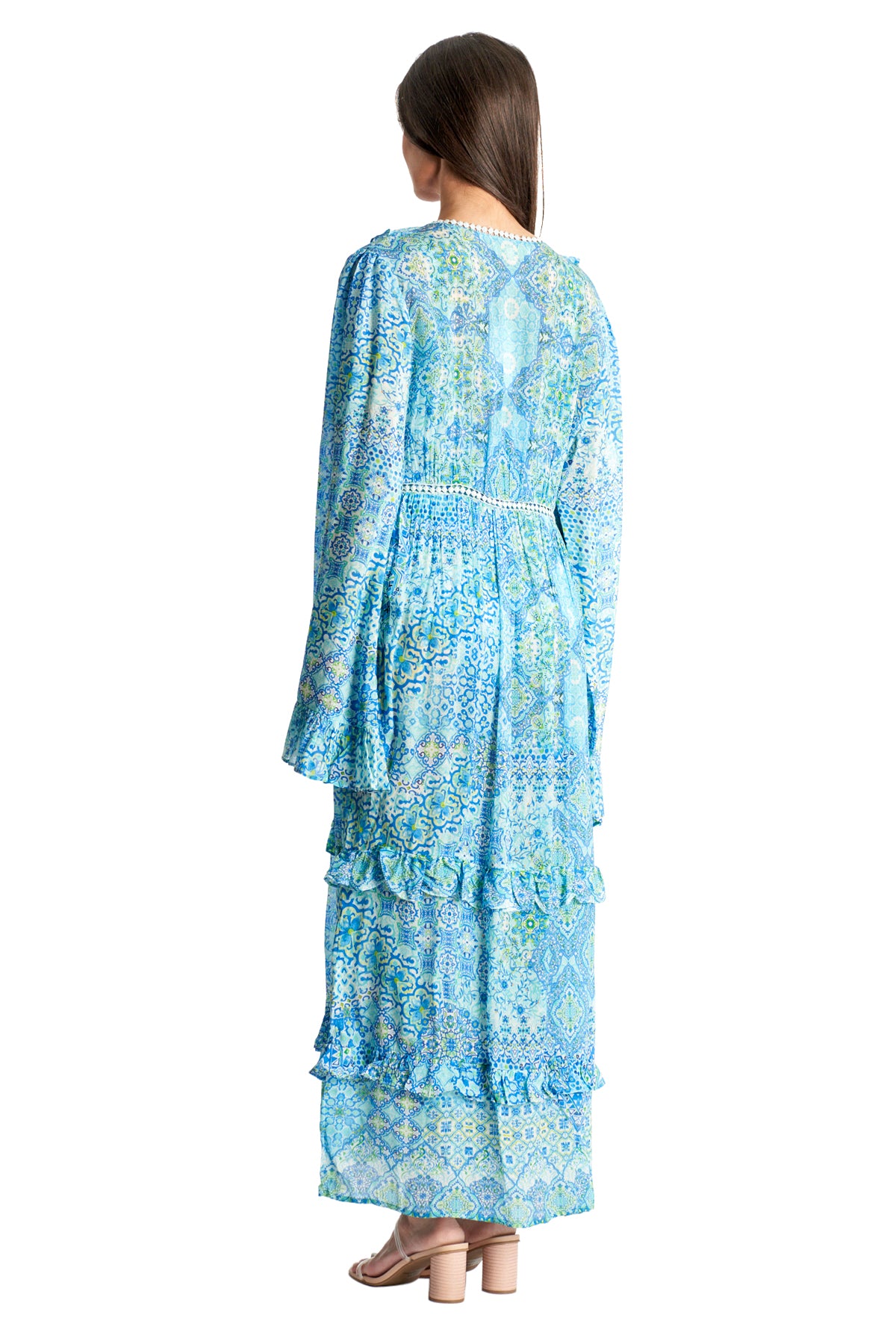 Juno Ruffles Long Sleeve Maxi Dress
