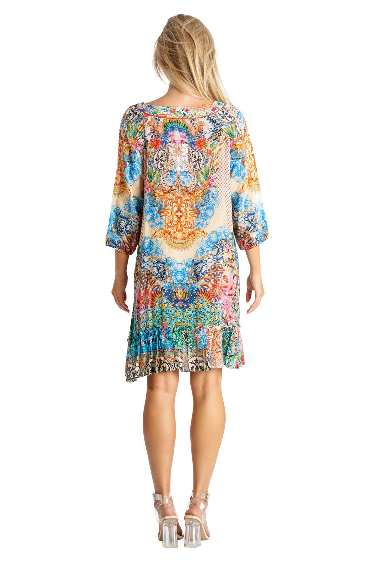 Billow Three- quarter Sleeves Dress