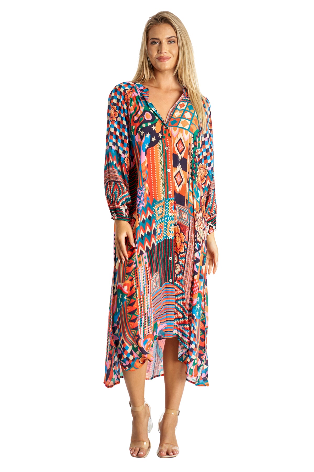 Vestper Button Down Shirt Dress