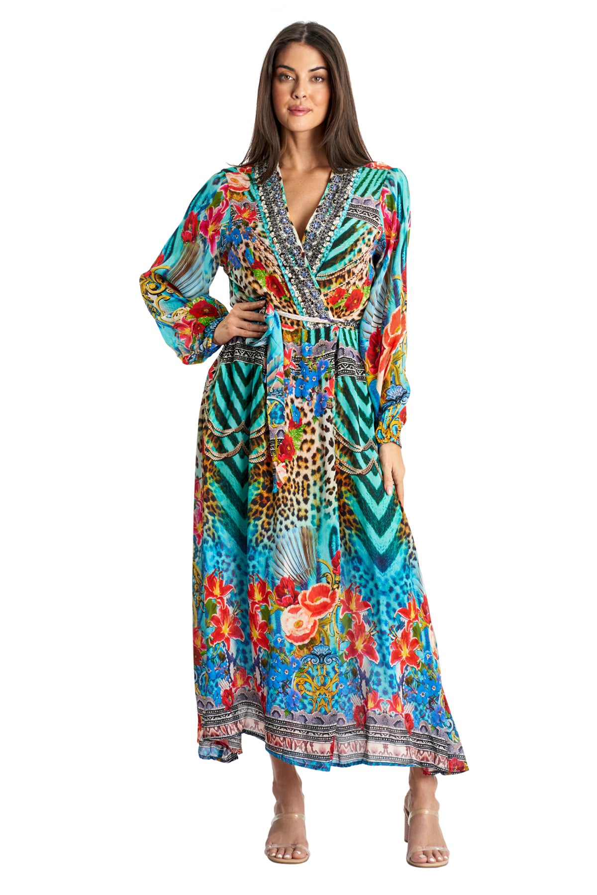Thom Wrap 2 Way Sleeve Maxi Dress