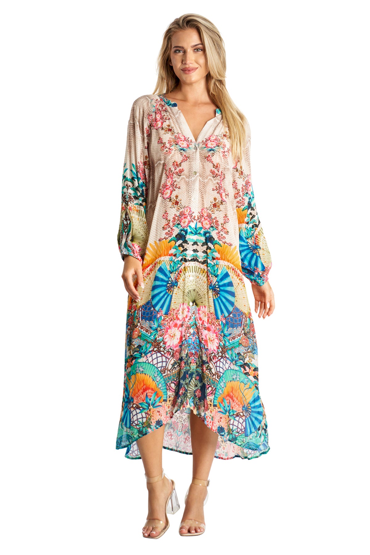 Elza Button Down Shirt Dress