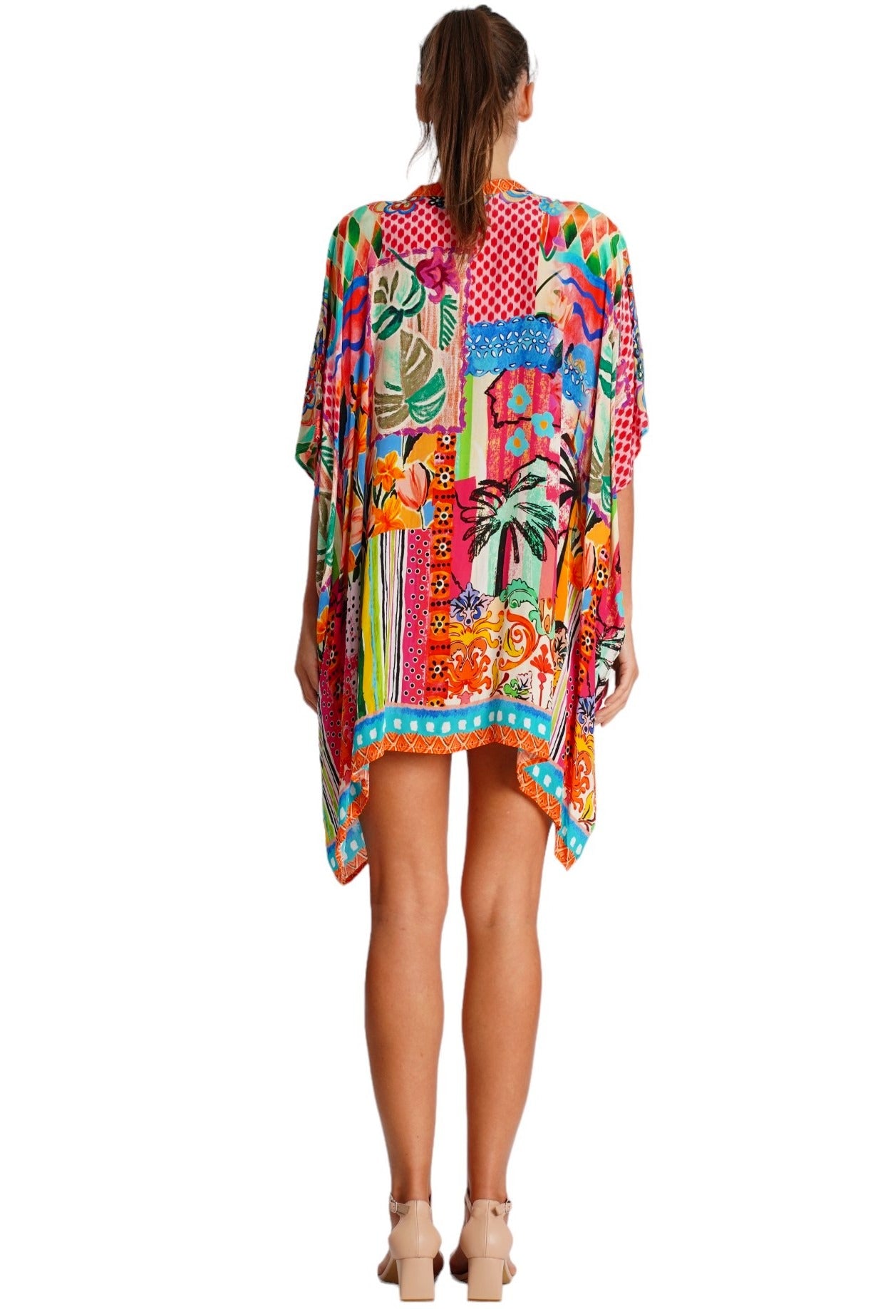 Xara Short Asymmetrical Kaftan Dress