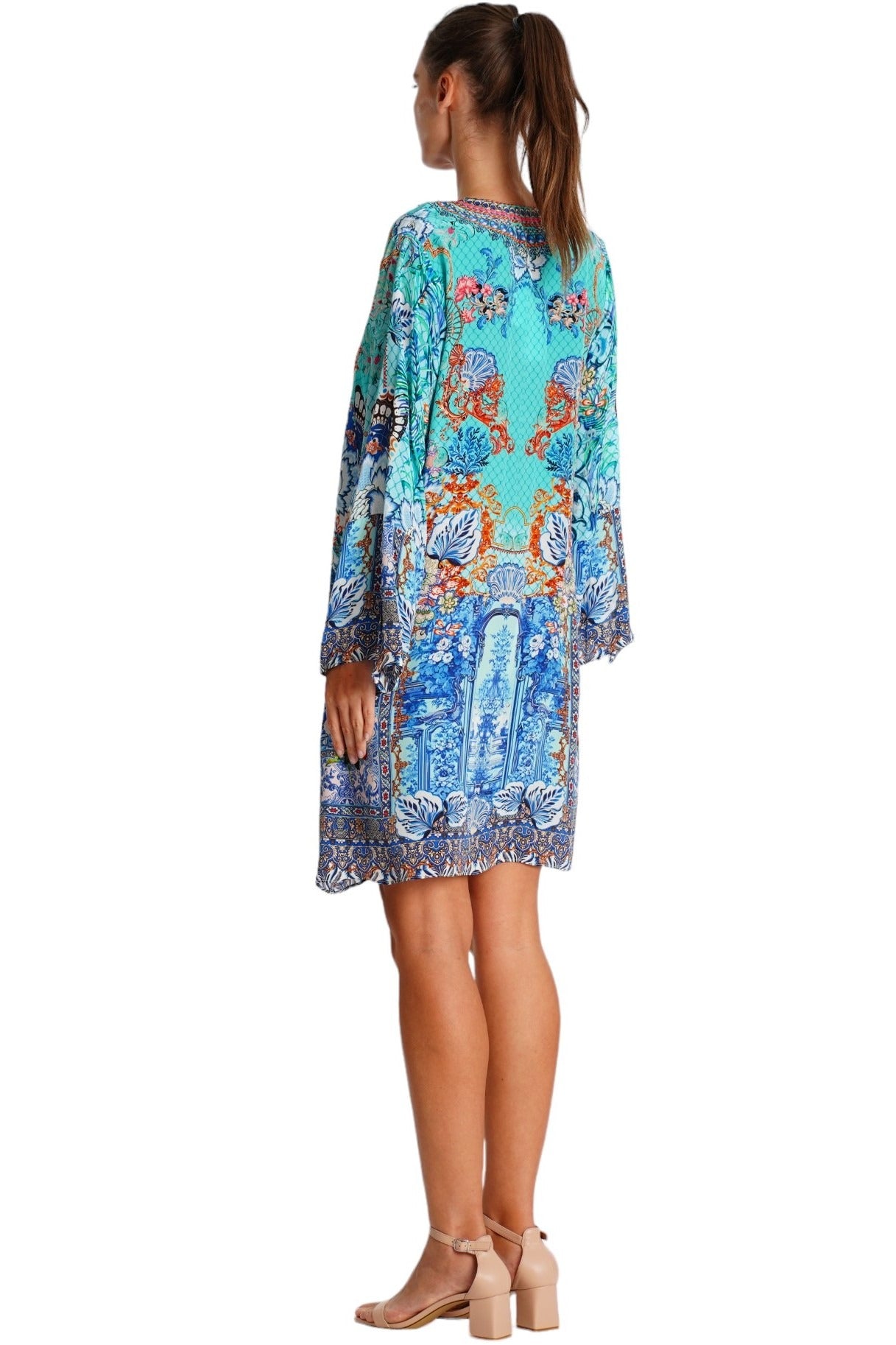 Bali Nights Short Long Sleeves Dress