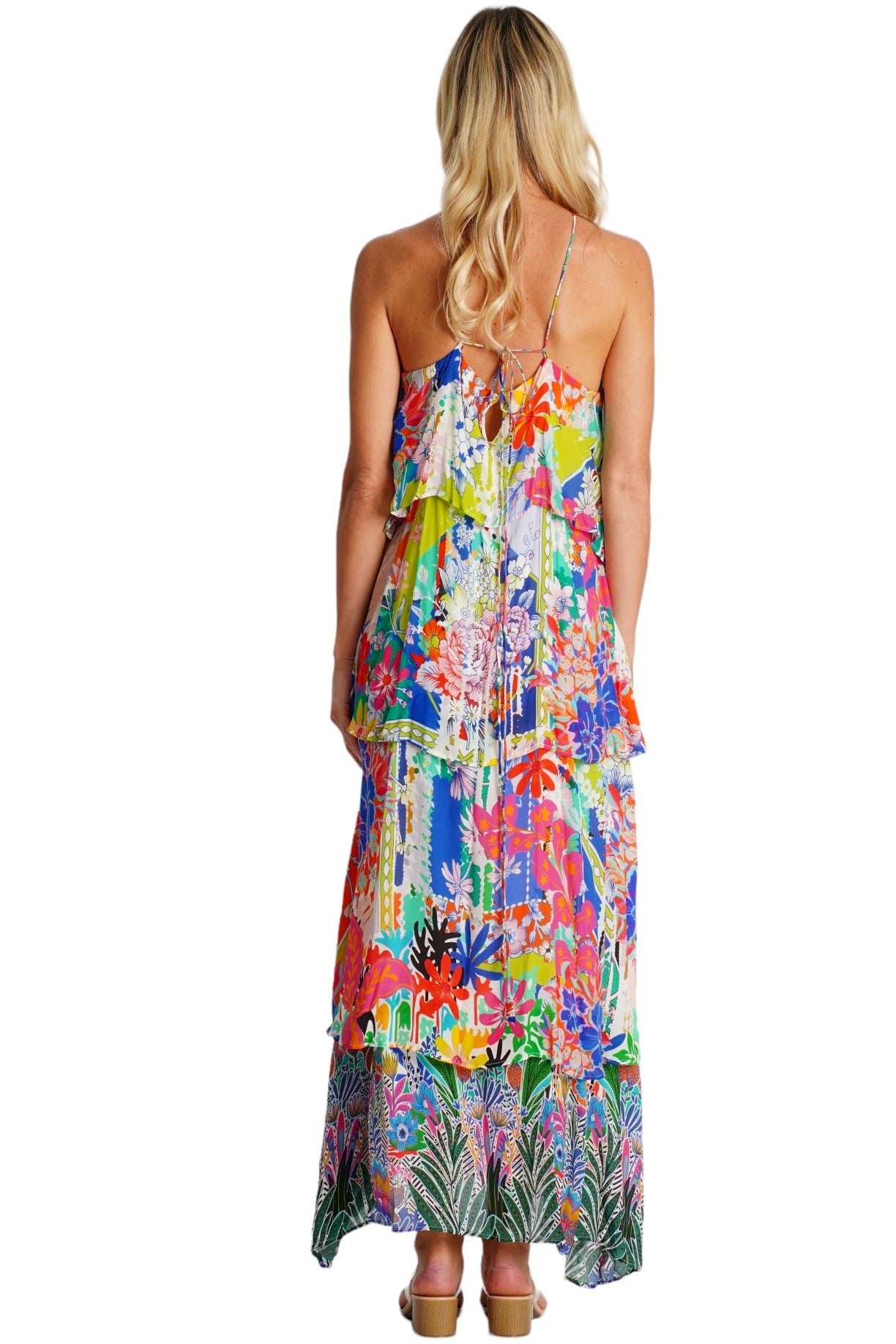 Giselle Halter Maxi Tiered Dress