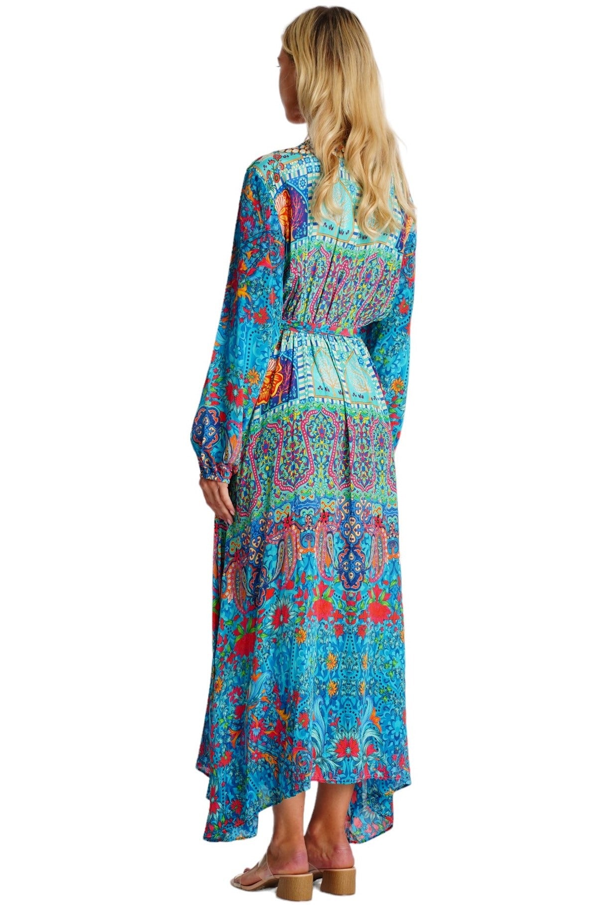 Riviera Wrap 2 Way Sleeve Maxi Dress