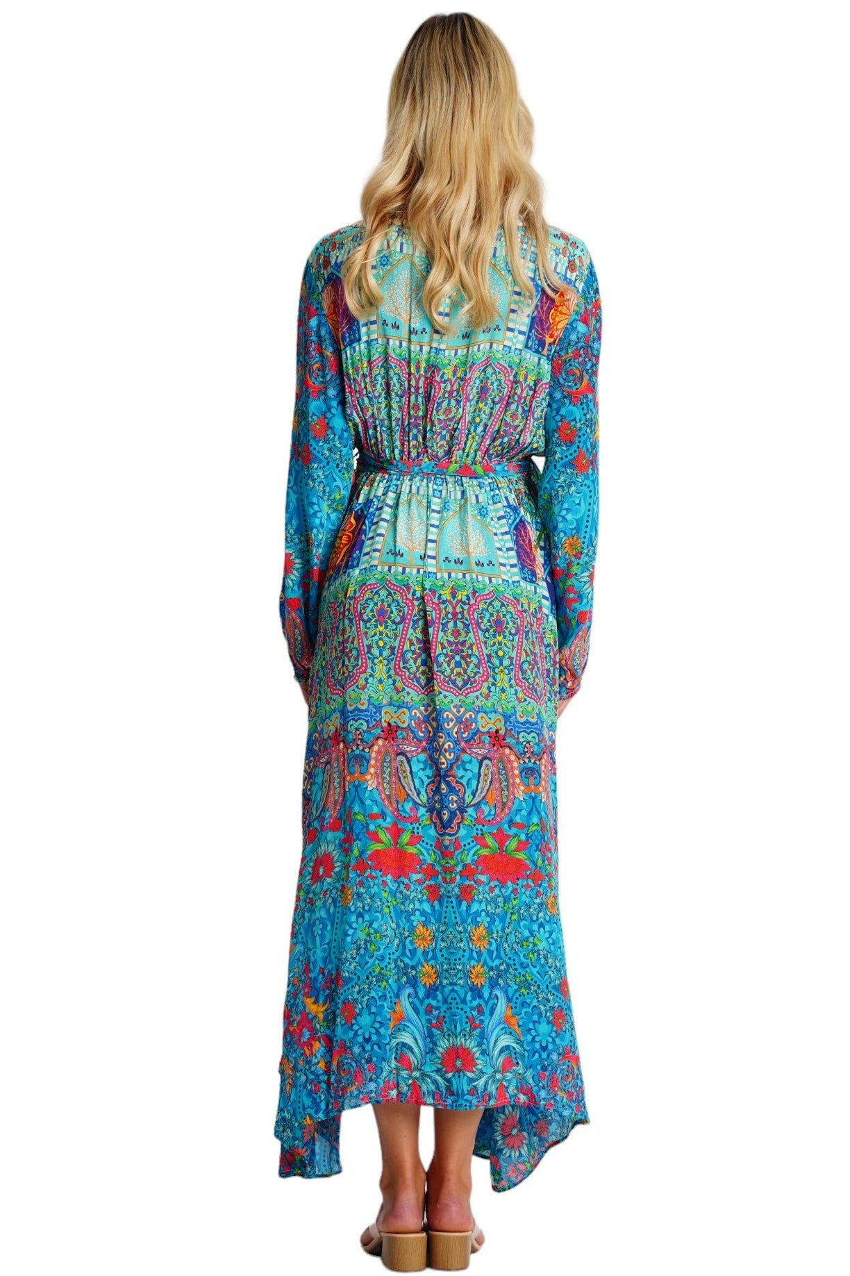 Riviera Wrap 2 Way Sleeve Maxi Dress