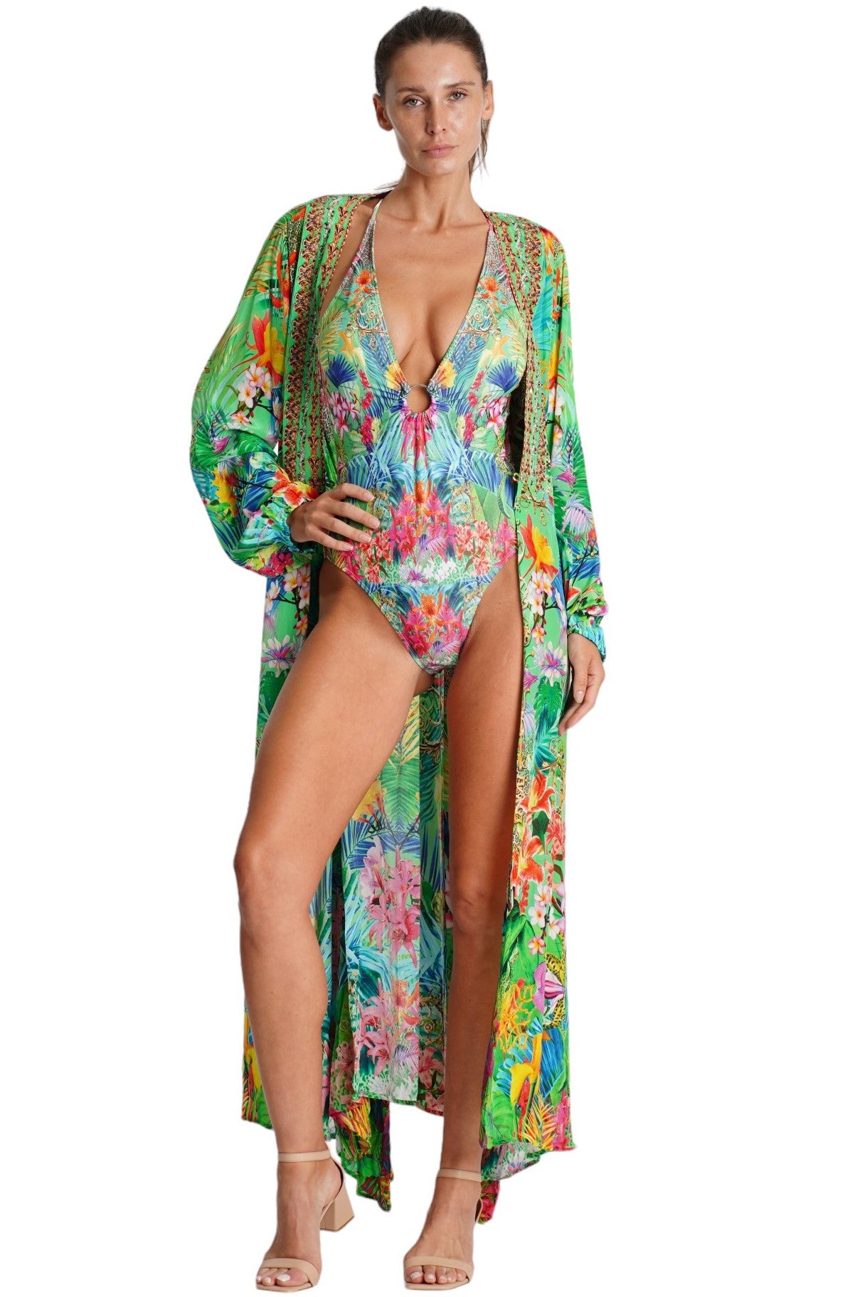 Selene Wrap 2 Way Sleeve Maxi Dress