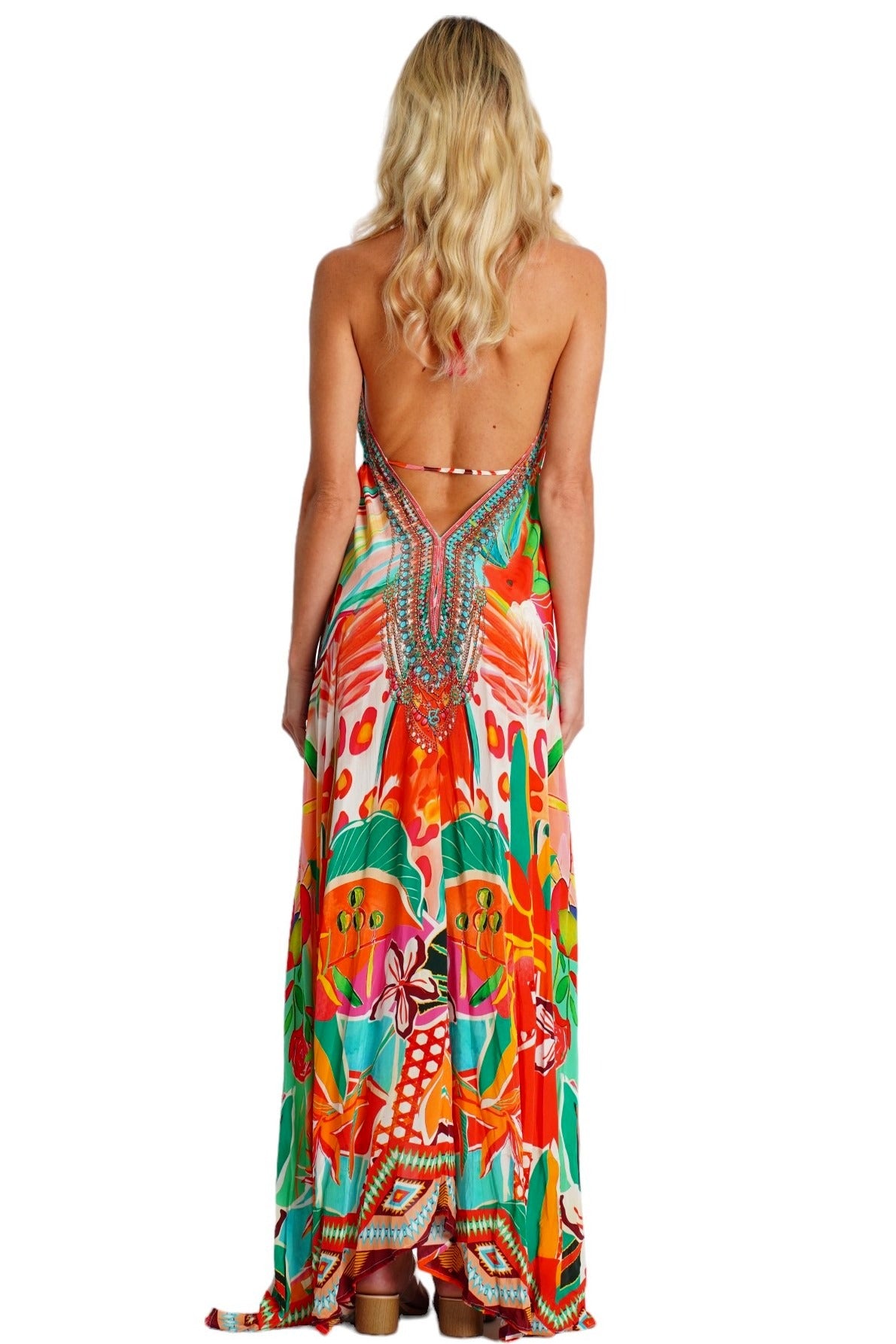 Elara Halter Maxi Dress