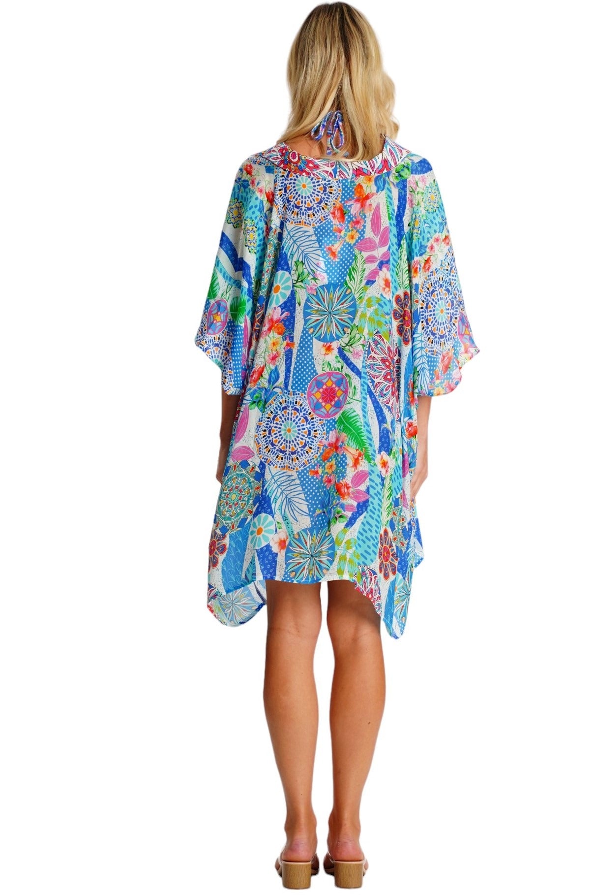 Zinnia Short Asymmetrical Kaftan Dress
