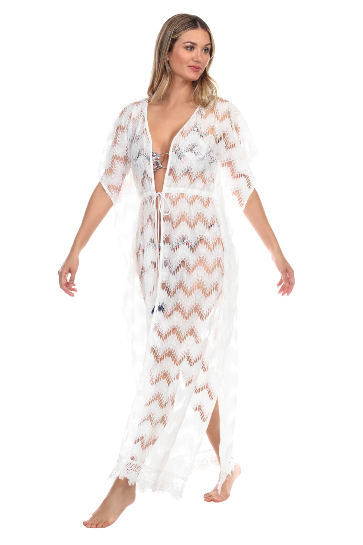 Coco Sheer Side Slits Maxi Cover Up Duster