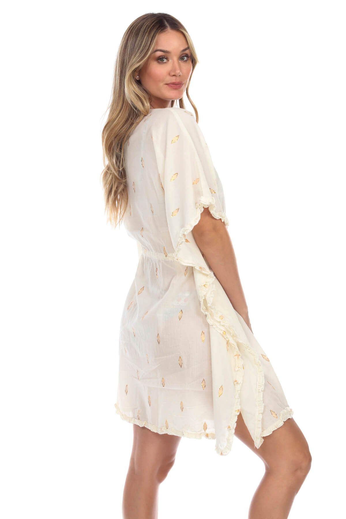 Caitlyn Cinch-Waist Caftan Coverup