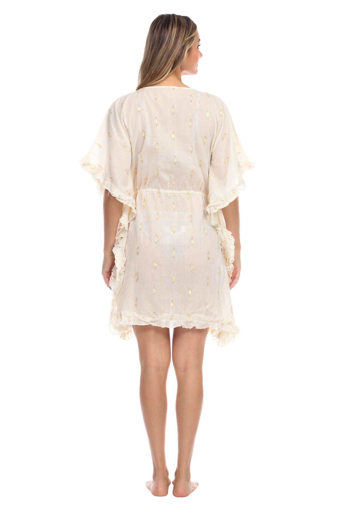 Caitlyn Cinch-Waist Caftan Coverup