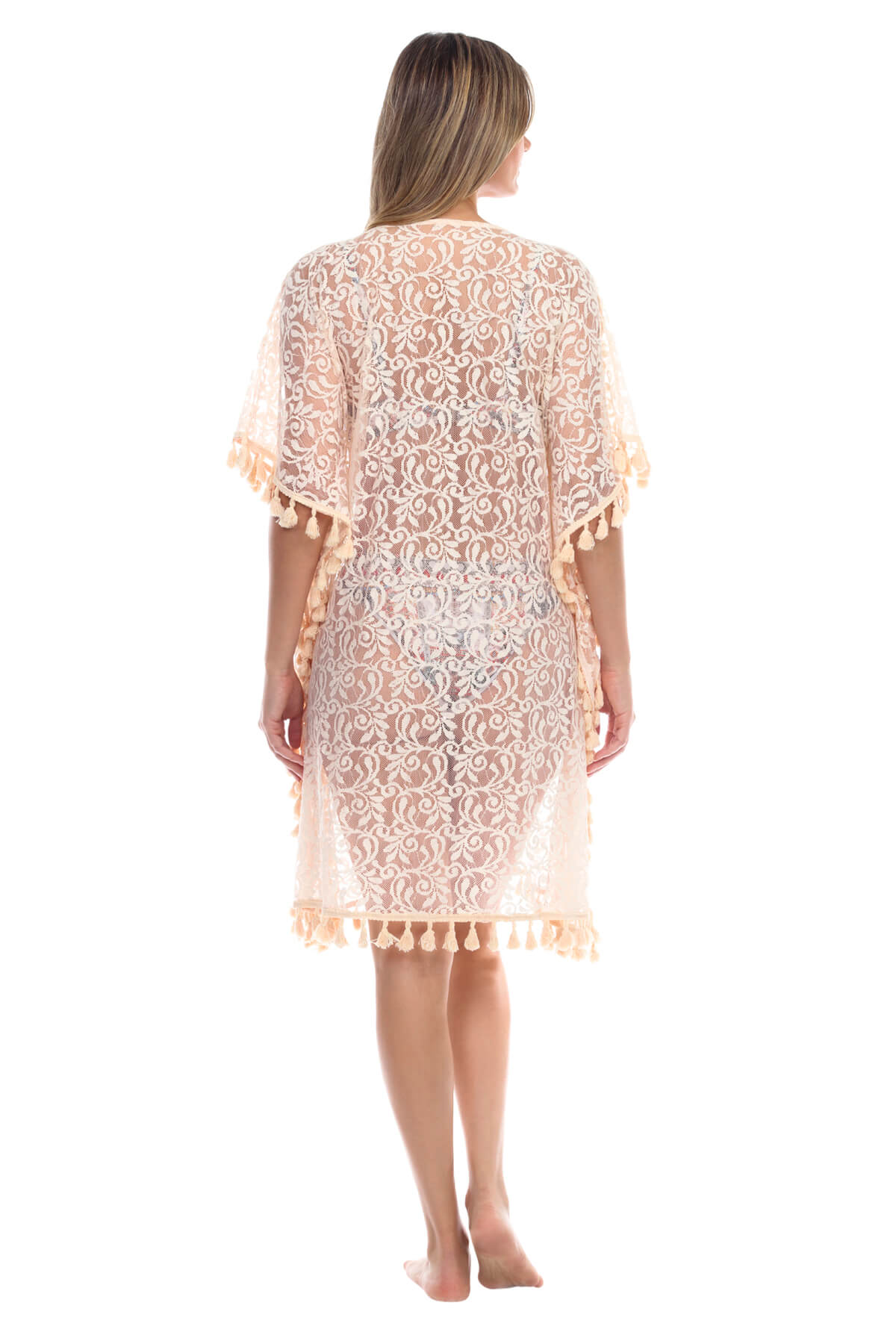Sasha Lace Mini Kaftan Dress