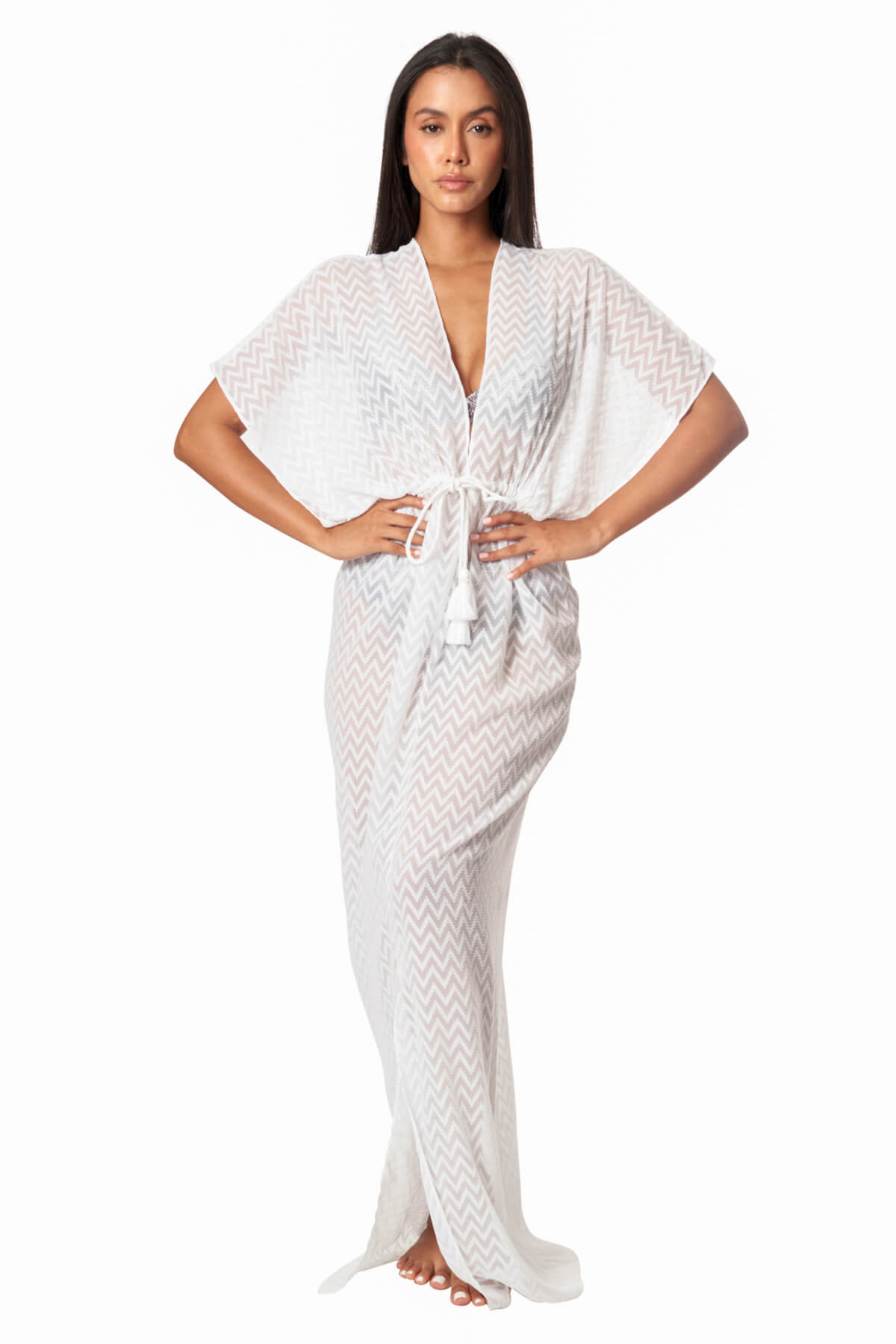 Chrystal Chevron Cover Up Maxi Dress