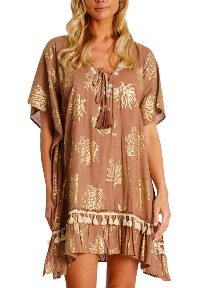 Sahara Luxe Short Kaftan Dress