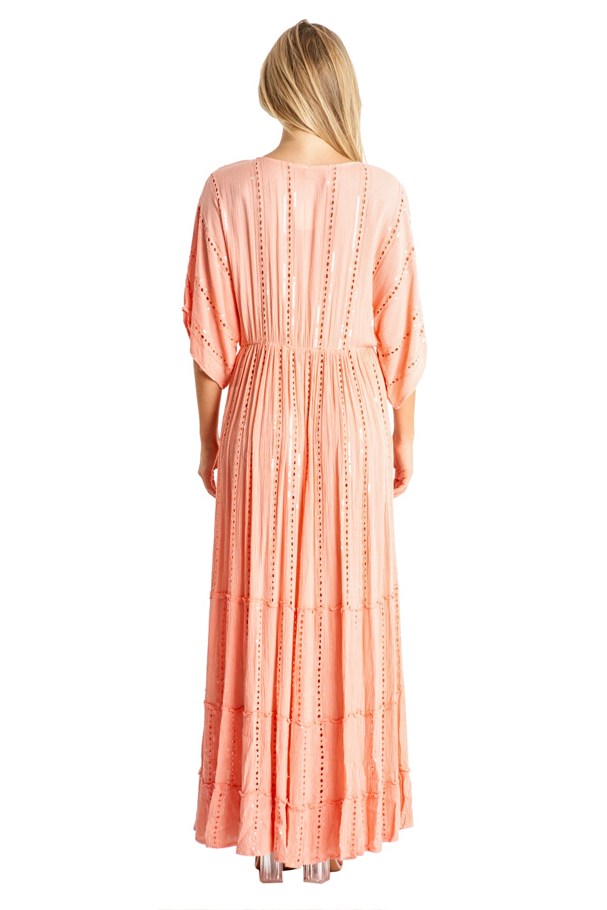 Lani  Maxi Coral Robe Dress