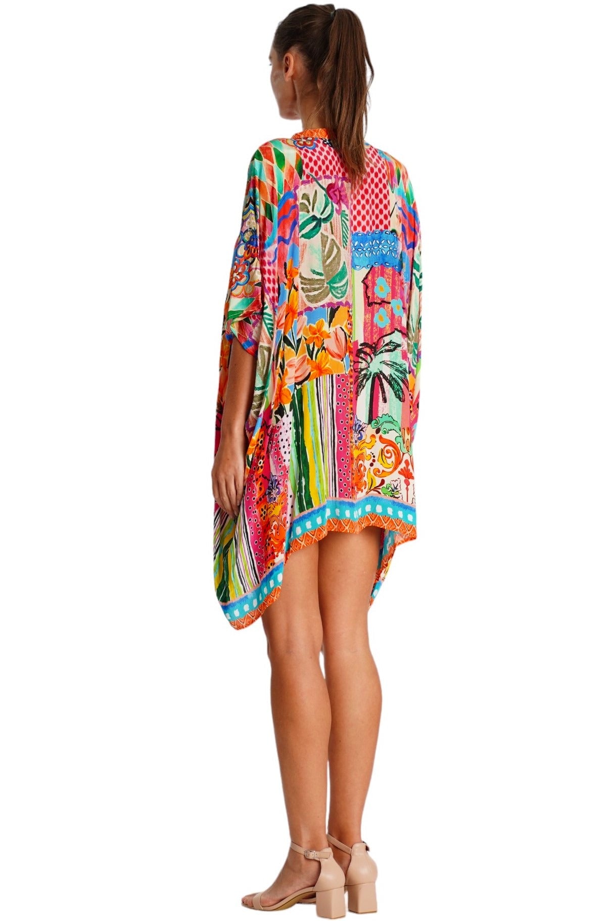 Xara  Short Asymmetrical Kaftan Dress