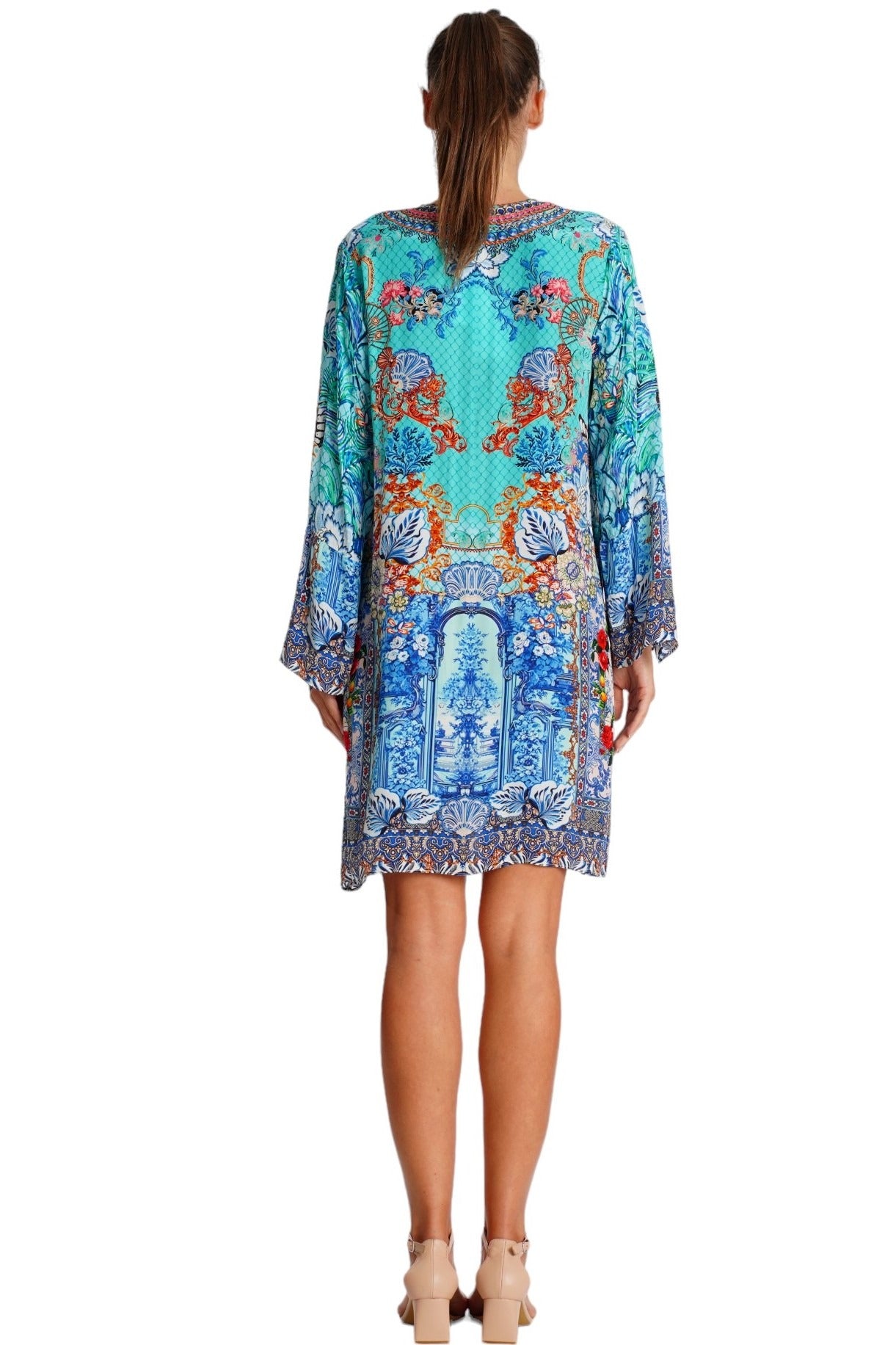 Bali Nights Short Long Sleeves Dress