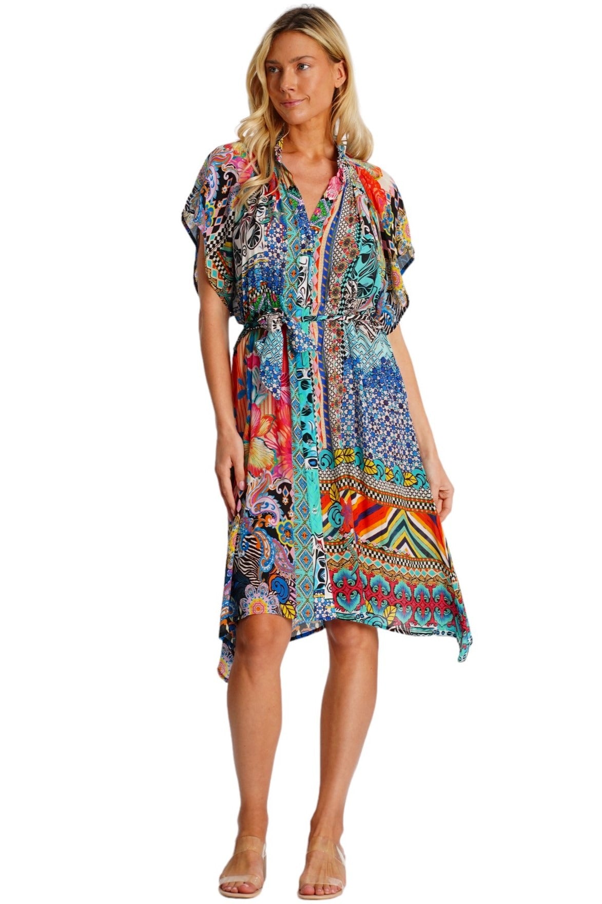 Nova Twist  Midi Long Bell Sleeves Dress