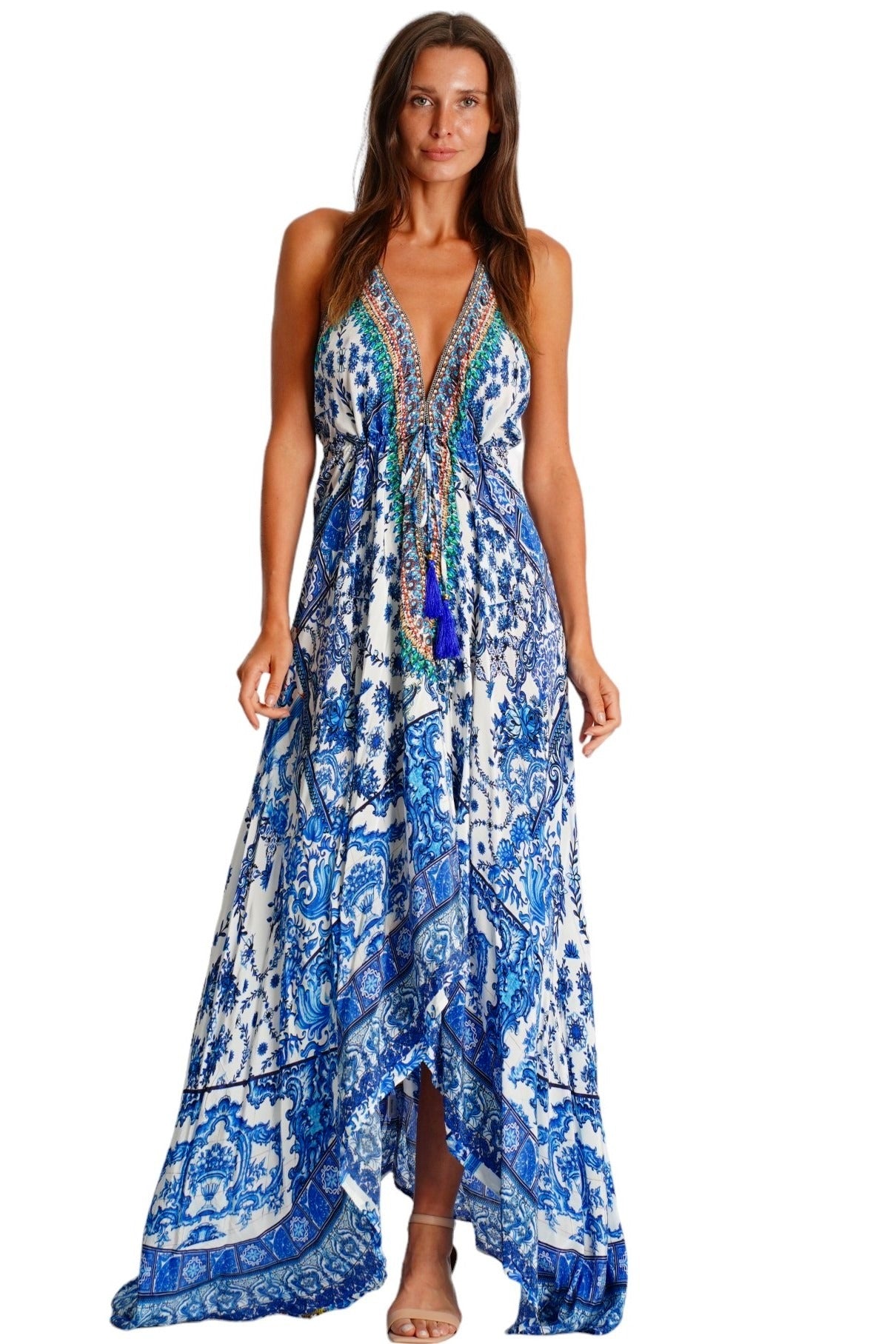 Aubrey Halter Maxi Dress