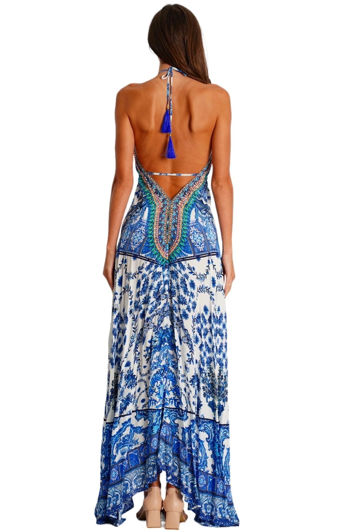 Aubrey Halter Maxi Dress