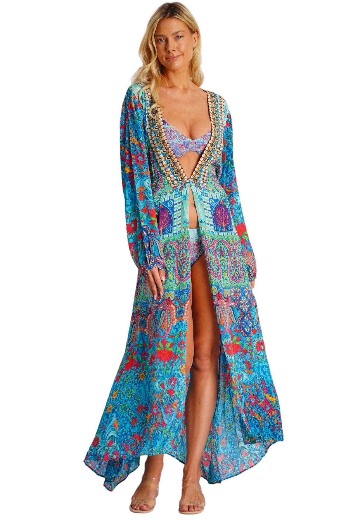 Riviera  Wrap 2 Way Sleeve Maxi Dress