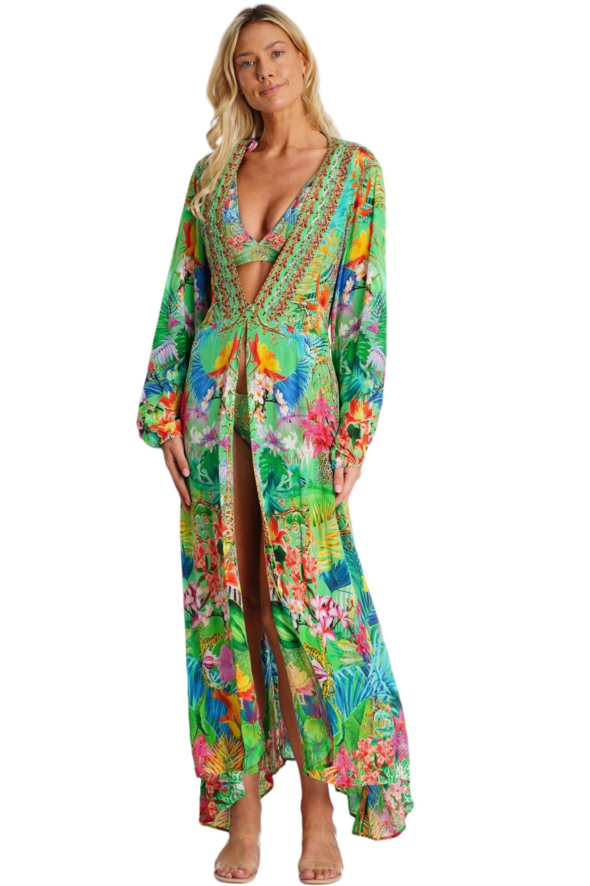 Selene Wrap 2 Way Sleeve Maxi Dress
