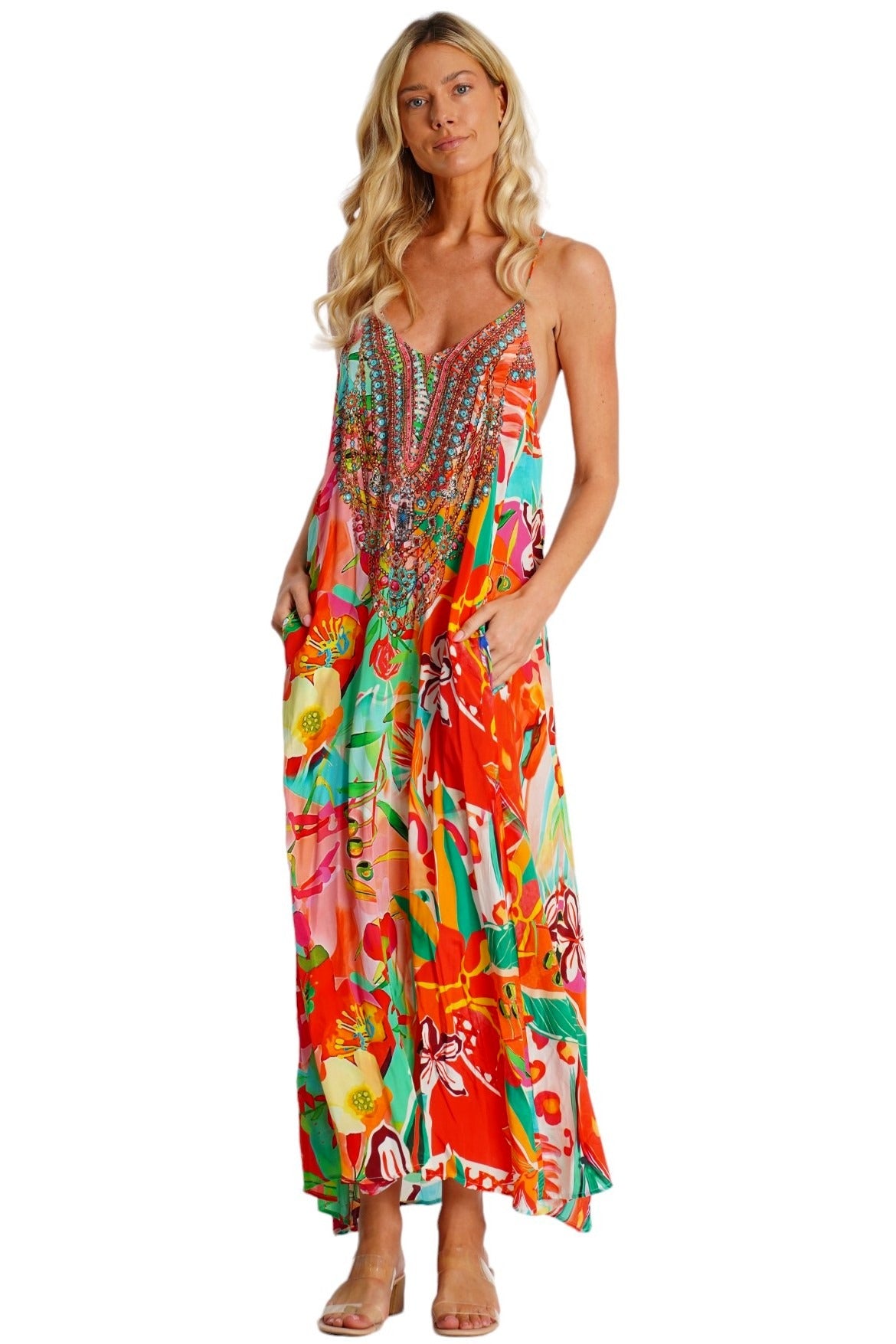 Lucienne  T-Back Maxi Dress