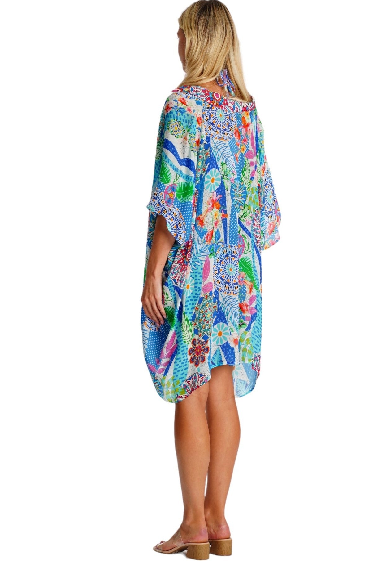 Zinnia Short Asymmetrical Kaftan Dress