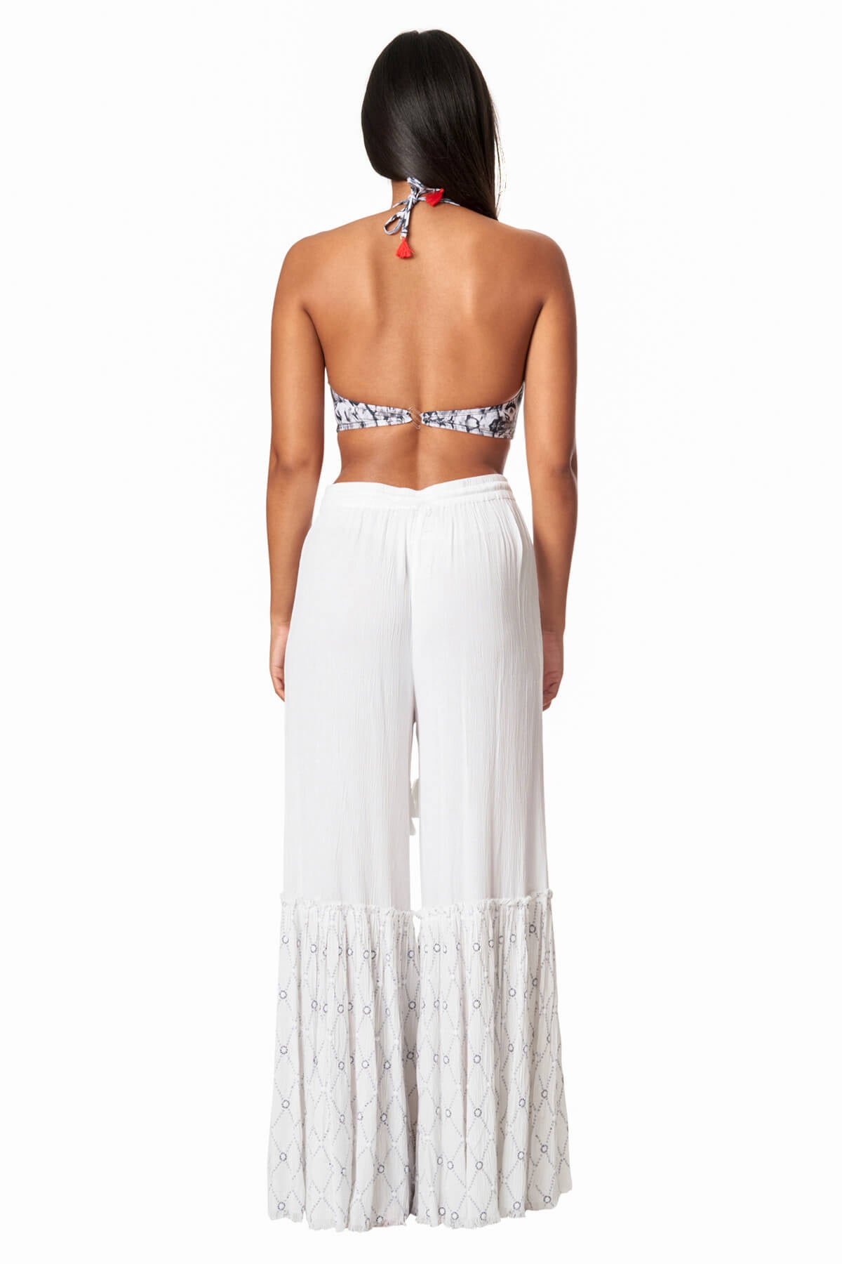 Dawn Flared Embroidered Leg Cover Up Pants