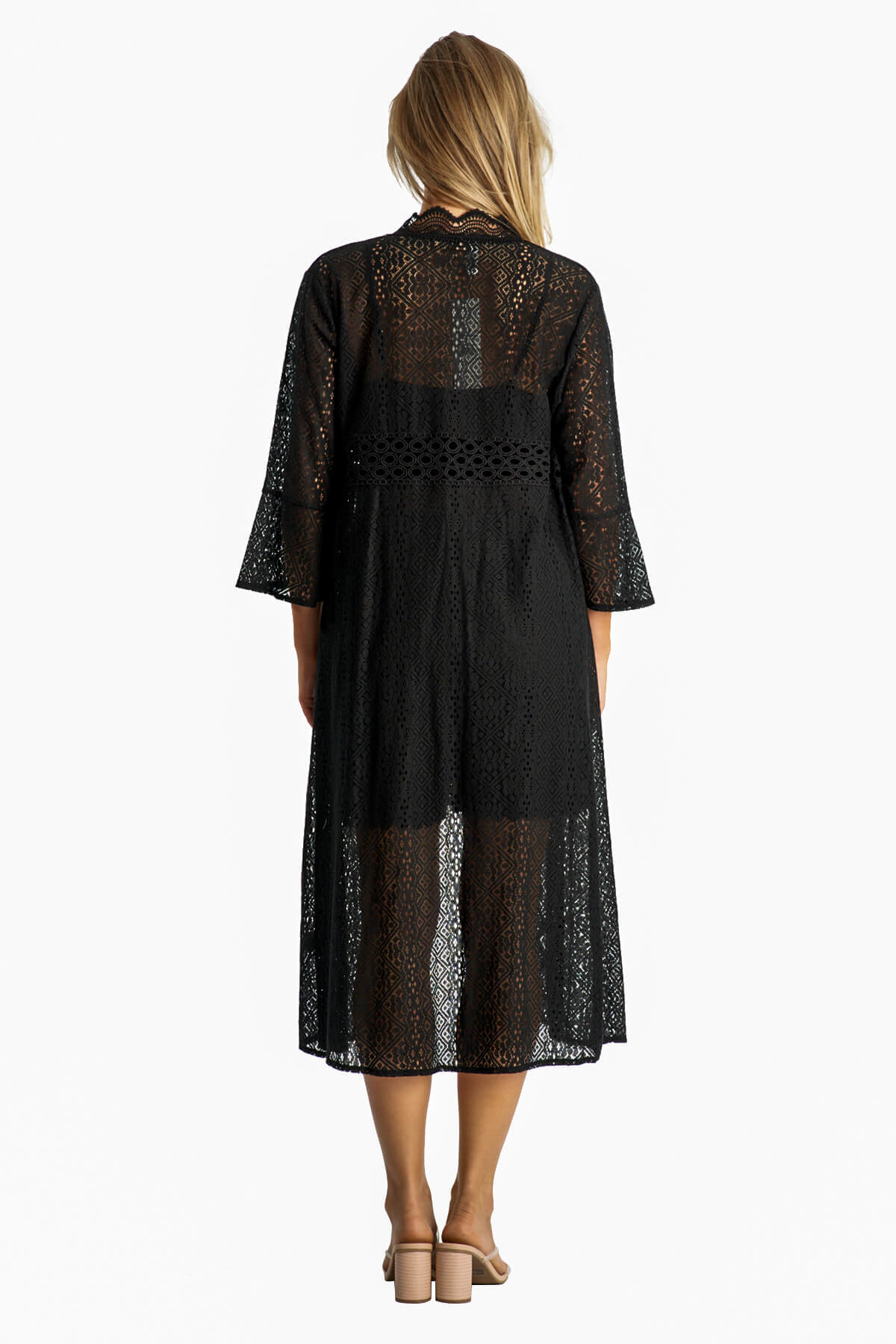 Isadora Two Piece Lace Romper and Duster Cover Up